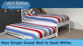 Mya Single Guest Bed in Opal White - Charlies Bedroom
