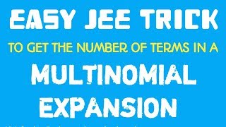 How to find Number of terms in a multinomial expansion | JEE Trick | mathematicaATD