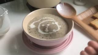 Kichiro의 주말밥상: 모닝커피 \u0026 버섯크림스프 요리_how to cook mushroom cream soup