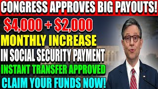 BREAKING: Congress Greenlights $2,000 Social Security Increase \u0026 $4,000 Payments – Get Yours Today!