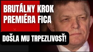 Došla mu trpezlivosť! Brutálny krok premiéra Fica postavil progresívcov na nohy ..