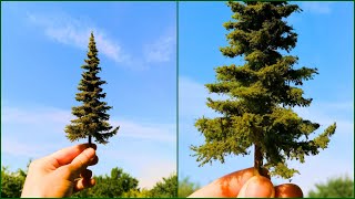 DIY |How to Build a Miniature Tree | Spruce | Step by step tutorial | for diorama