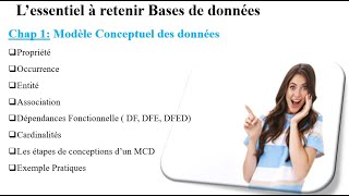 Chap1: Résume de Base de Donnée partie 1