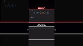 Junior Vs Senior Frontend developer 🤫..#webdevelopment #programming #javascript #html #css #coding .