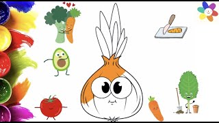 How to paint vegetables different colors for kids top video