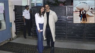 H0T Jodi Akshay Kumar & Vaani Kapoor Back To Mumbai In A Private Plane After Completing BELLBOTTOM
