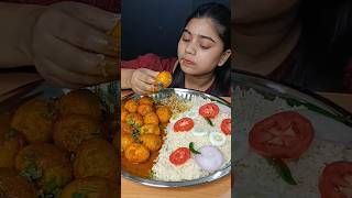 Lots Of Spicy Egg Masala Curry With Rice Challenge | Spicy Boiled Egg Curry #shorts #foodchallenge
