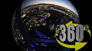 福岡タワー先端部から360°広がる夜景 南側