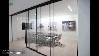 Sliding Glass Wall and Pocket Door Office System