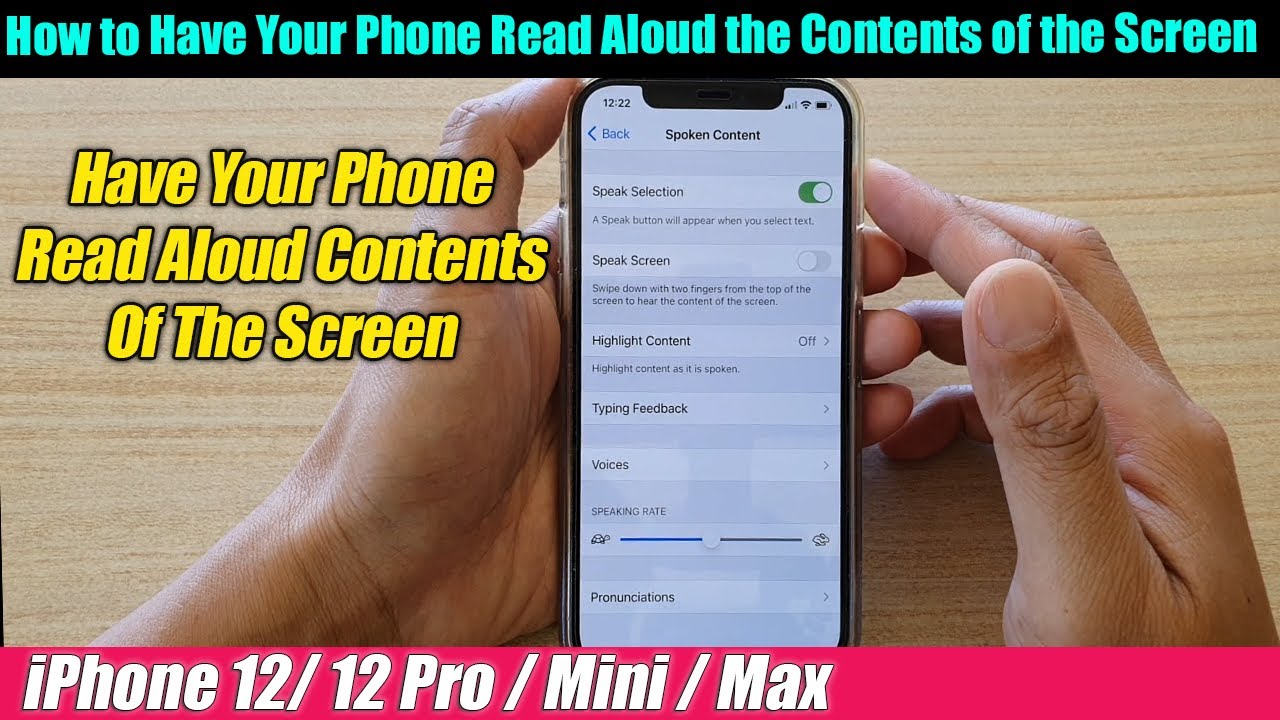 IPhone 12/12 Pro: How To Have Your Phone Read Aloud The Contents Of The ...