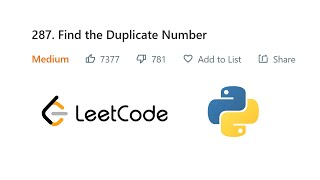 Find the Duplicate Number | Leetcode | Python | Love Babbar DSA Cracker Sheet