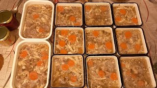 Jellied meat that has been prepared for several generations