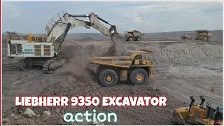 Liebherr 9350 Excavator loading Komatsu Dump truck 730E series || Liebherr in action