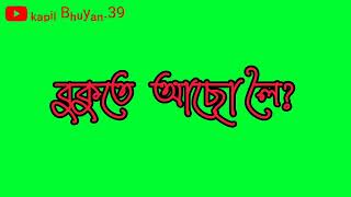 মৰম আছুতীয়া কৈ বুকুতে আছু লৈ//morom ashutiya koi bukute asu loi//green screen video//WhatsApp status