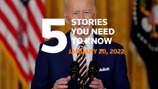 January 20, 2022: Democrats' voting rights bill, Biden, Republicans, Trump Capitol records, Tonga