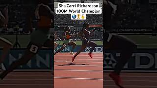 Sha’Carri Richardson wins 100M World Title to ease into the 200m semi-finals #shacarririchardson