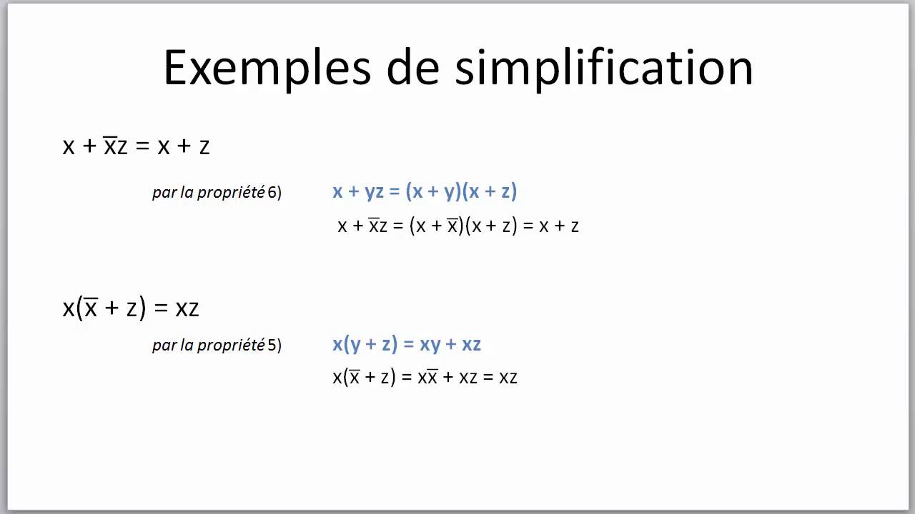 Simplification Des Fonctions Booléennes - YouTube