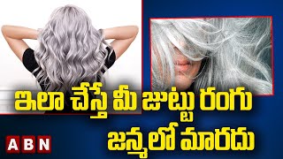 ఇలా చేస్తే మీ జుట్టు రంగు జన్మలో మారదు | Gray Hair Causes and Fixes | ABN