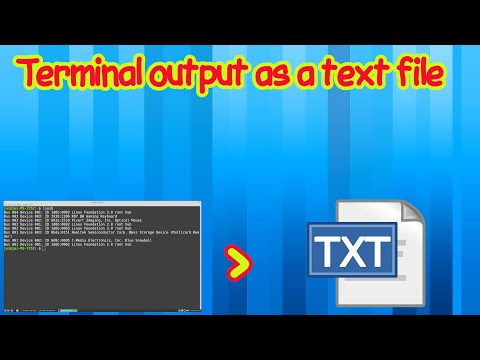 Linux Wednesdays #53 terminal output as a text file