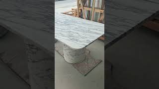 Arabescato White Marble Rectangle Dining Tables