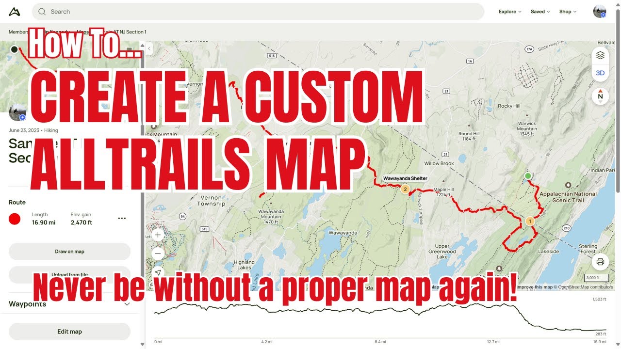 How To Create A Custom Map In Alltrails Youtube