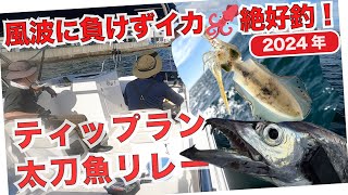 爆風でも秋イカは裏切らなかった！東京湾タチウオからのアオリイカリレー！サニーサイドマリーナウラガ