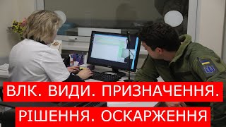 ВЛК (ВІЙСЬКОВО-ЛІКАРСЬКА КОМІСІЯ). ПРИЗНАЧЕННЯ ВЛК. ОСКАРЖЕННЯ РІШЕНЬ ВЛК