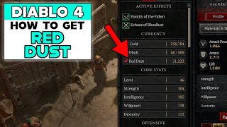 DIABLO 4 How To Get RED DUST