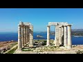 Σούνιο Ναός του Ποσειδώνα cape sounio poseidon temple by drone