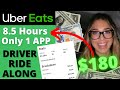 Uber Eats Driver Ride Along Food Delivery | $180 In 8.5 Hours | Part 3