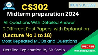 cs302 midterm preparation 2024|cs302 midterm preparation| cs302 midterm preparation mcqs