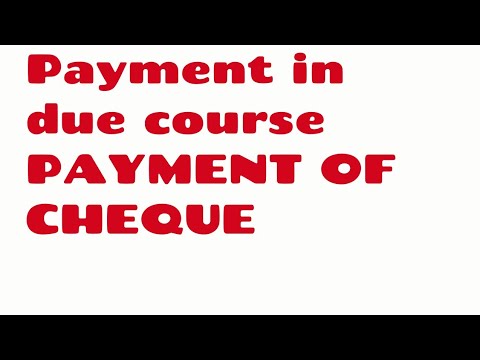 NI ACT 1881 PAYMENT OF CHEQUE AND PAYMENT IN DUE COURSE JAIIB CAIIB BANK PROMOTION VIDEO NI ACT 1881 PAYMENT OF CHEQUE AND PAYMENT IN DUE COURSE JAIIB CAIIB BANK PROMOTION VIDEO
