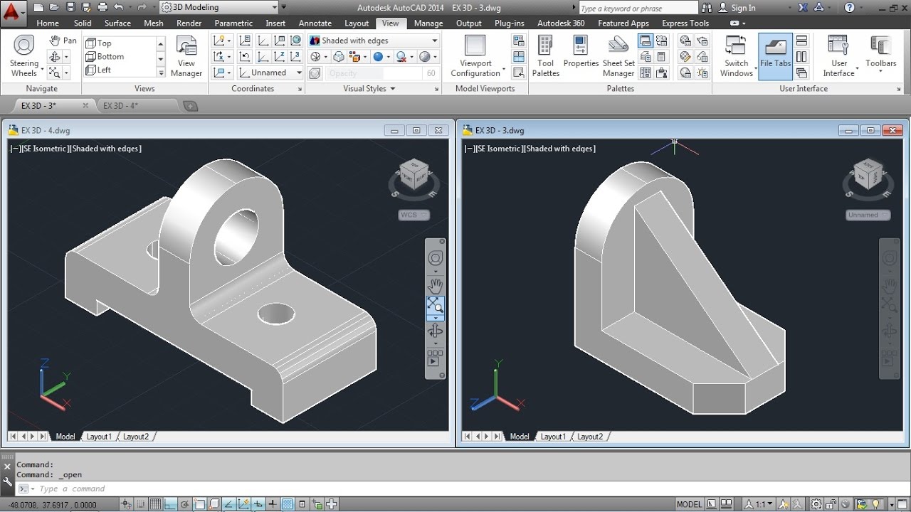 AutoCAD 3D Basics Training Exercises - 2 Of 3 - YouTube