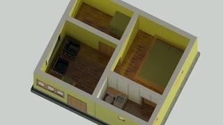 400 Square feet house in revit architecture