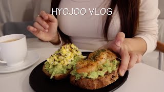 sub) Making open sandwiches at home Vlog 🍳 Braised clams, Grilled Beef Loin and avocado kimbap