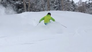 天元台・本日の3種のコブを滑り比べ