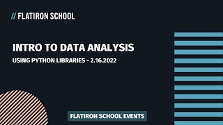 Intro to Data Analysis: Using Python Libraries