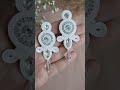 bridal crystals earrings soutache earrings