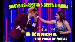 Sanish Shrestha \u0026 Geeta Sharma | A kancha | the voice of Nepal live profomance