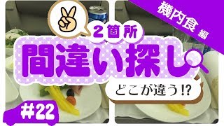 洞察力・観察力チェック! 鋭い人はすぐにわかる脳トレ間違い探し 機内食編