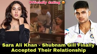 Sara Ali Khan and Shubman Gill Finally in Official Relationship Confirmed | Bollywood couples |