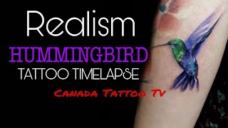 How to Tattoo Realism Hummingbird-Tattoo Timelapse  #canada #hummingbird #hummingbirdtattoo #tattoo