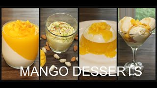 Mango Desserts | Mango Panna Cotta| Mango Shrikhand | Mango Ice Cream