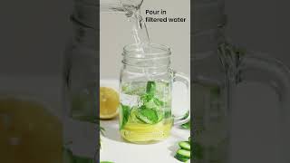 Detox water recipe for weight loss -- cucumber, lemon, mint