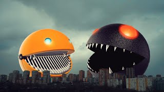 Pacman vs Black Pacman in Real Life