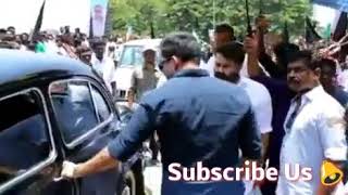 Mohanlal Mass Entry at Lucifer Location| ലൂസിഫറിന്റെ കട്ട ലുക്കിൽ ലാലേട്ടൻ തിരുവനന്തപുരത്തു 😍