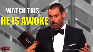 THIS IS HOW WOKE PEOPLE THINK!!! Jim Carrey Golden Globe Speech 2016 | Hidden Knowledge