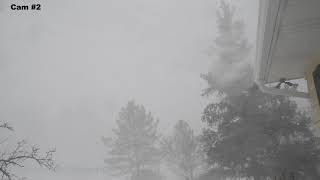 Extreme Snow Squall, Brief Whiteout, Hudson Valley New York