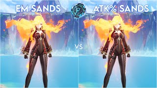 EM vs ATK% Sands In C0 Mavuika Melt Team | Which Is Better?? Genshin Impact