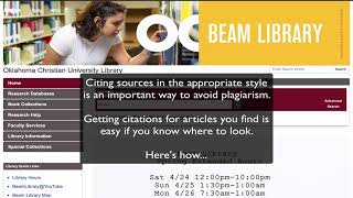 Finding an article citation in EBSCO